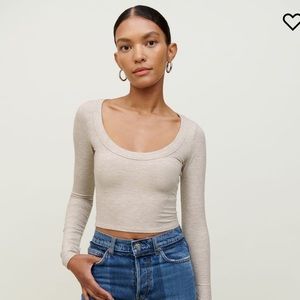 Reformation Paige Knit Top in Marble